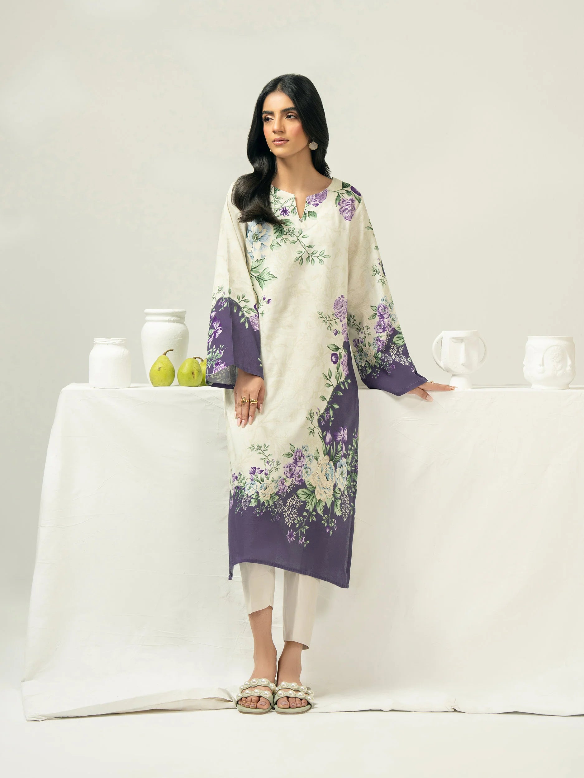 AURA Khaddar Shirt-Printed (Pret)