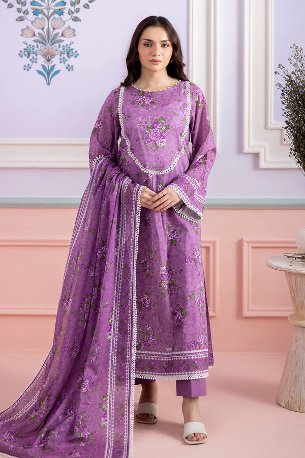 Aura 2-Piece Digital Lawn Top & Dupatta - Aura By Zuha