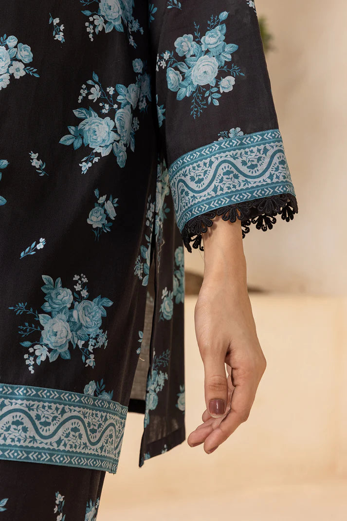 Aura 2-Piece Lawn Shirt & Cambric Shalwar – Black