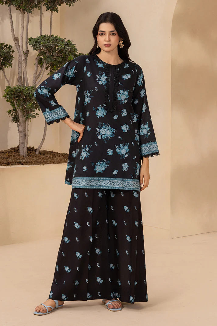 Aura 2-Piece Lawn Shirt & Cambric Shalwar – Black
